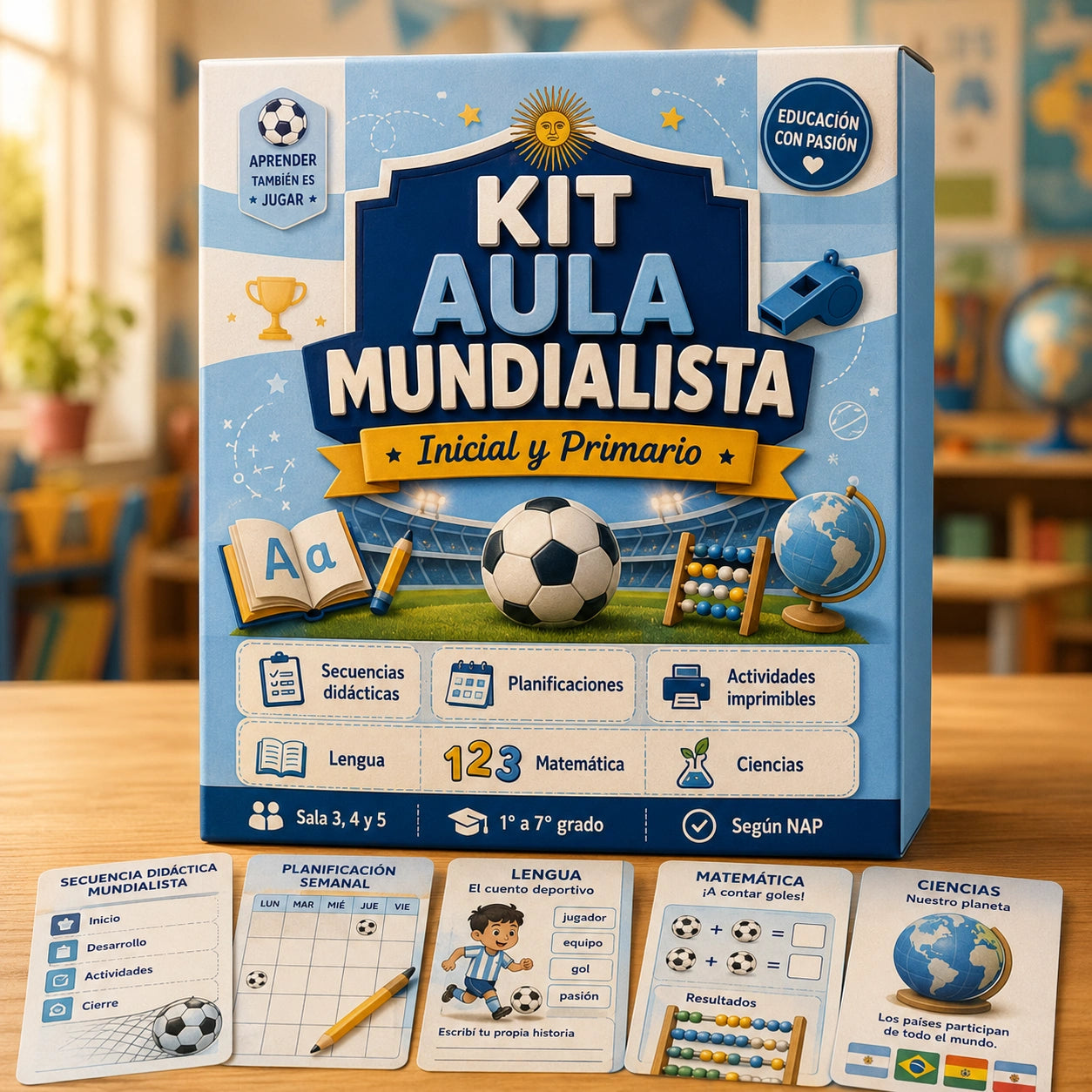 🇦🇷⚽ Kit Aula Mundialista: Inicial y Primaria⭐ ⭐ ⭐